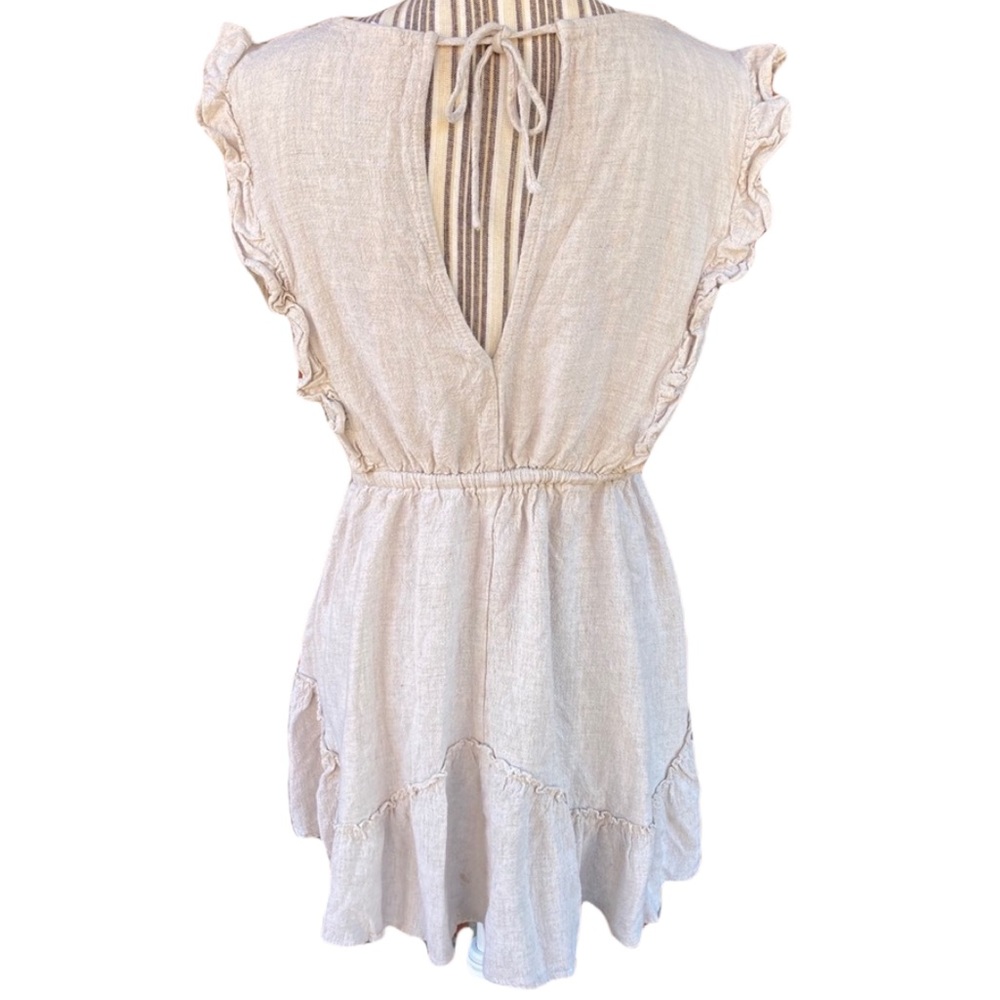 Flax/Rayon Ruffle Dress - Picture 2 of 9